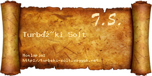 Turbéki Solt névjegykártya